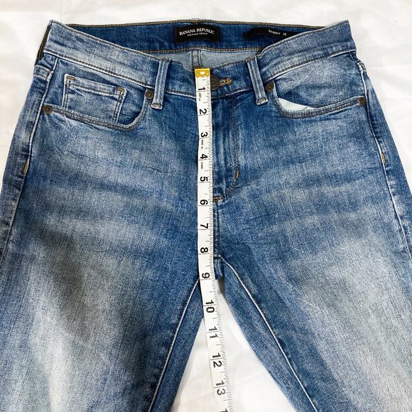 BANANA REPUBLIC Premium Denim Ripped Distressed Skinny Jeans, Size 26 - Picture 5 of 6